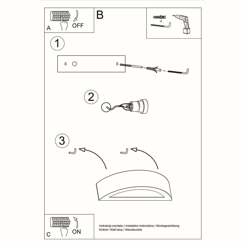 Keramische wandlamp ATENA