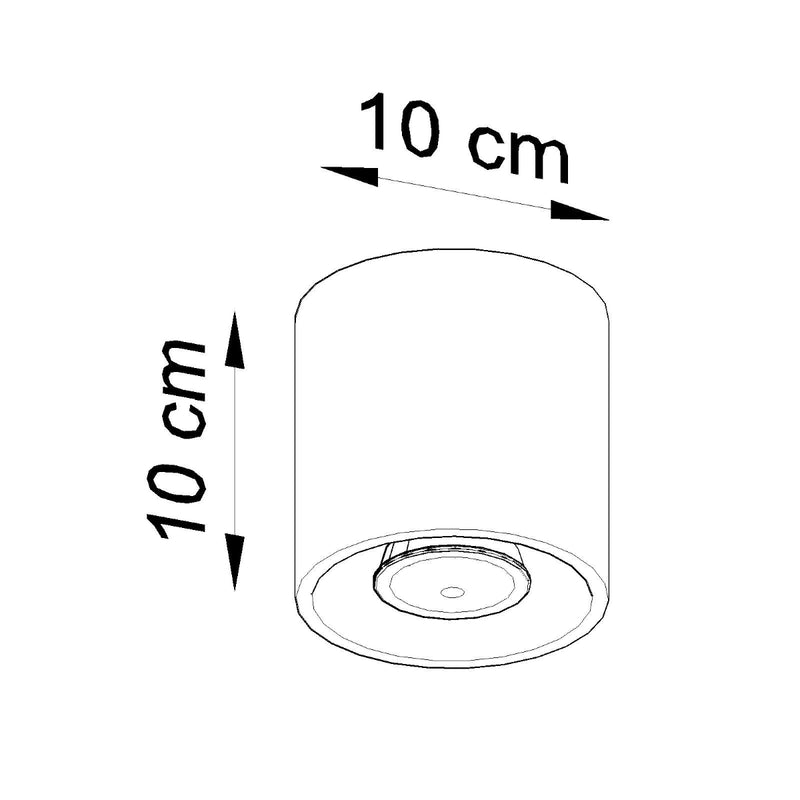 ORBIS 1 plafondlamp zwart