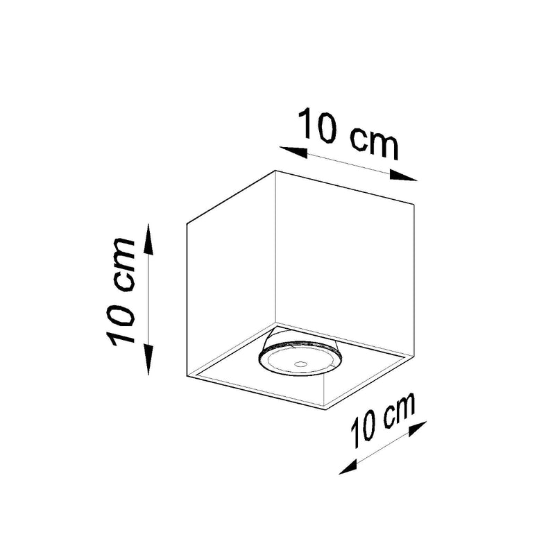 Plafondlamp QUAD 1 zwart