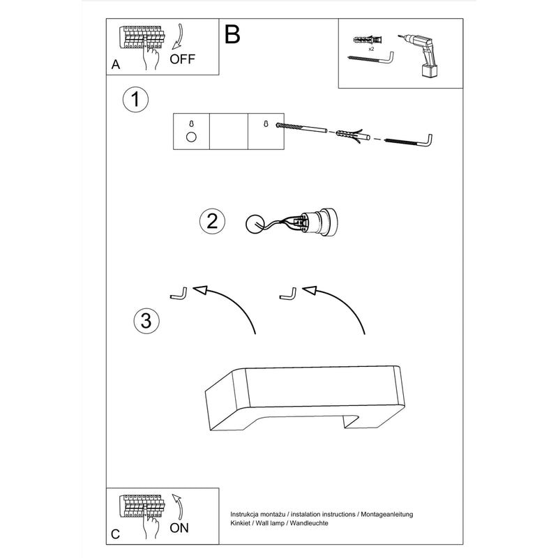 Wandlamp keramiek MAGNEET