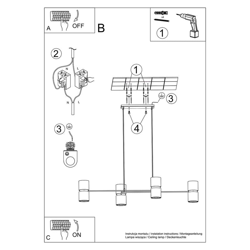 KUKKIA hanging light black