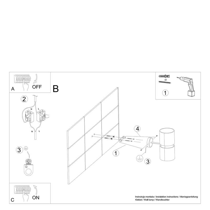 Wall light KUKKIA black