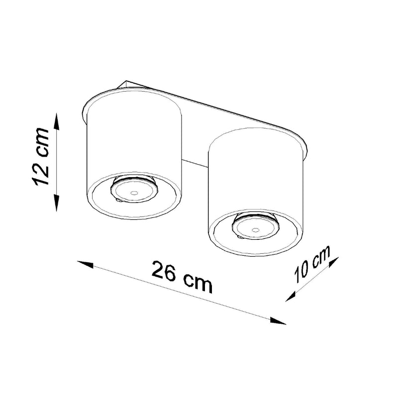 ORBIS 2 plafondlamp zwart