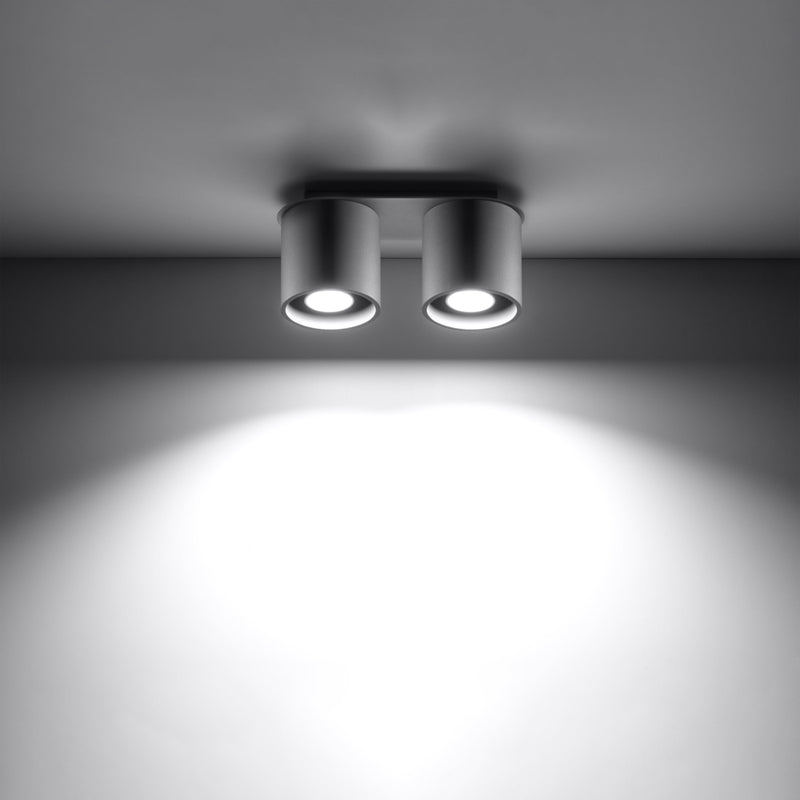 ORBIS 2 plafondlamp grijs