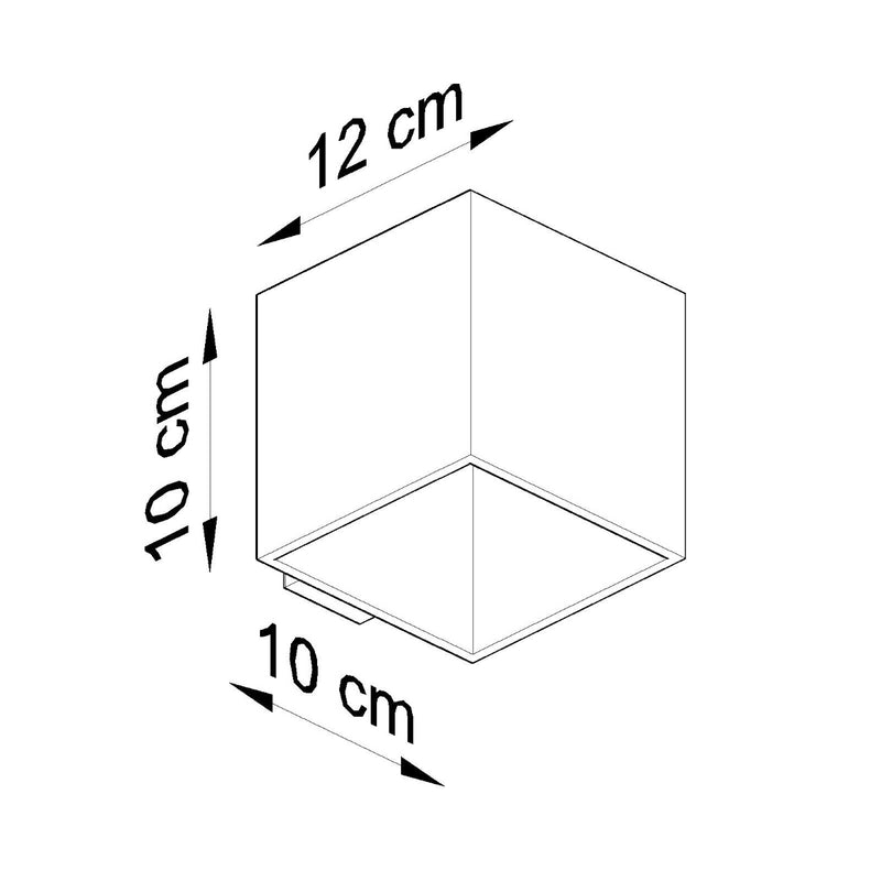 Wandleuchte QUAD 1 schwarz