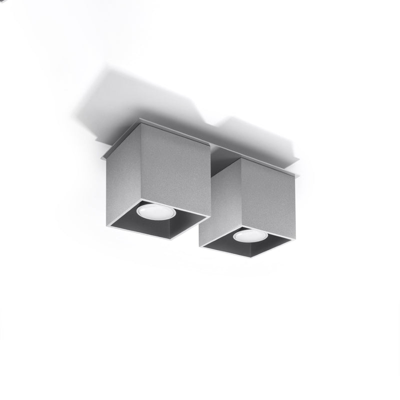 Ceiling light QUAD 2 gray