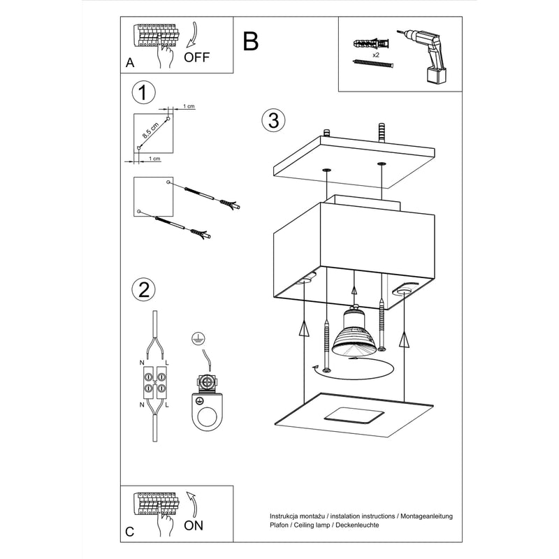 MONO 1 plafondlamp wit