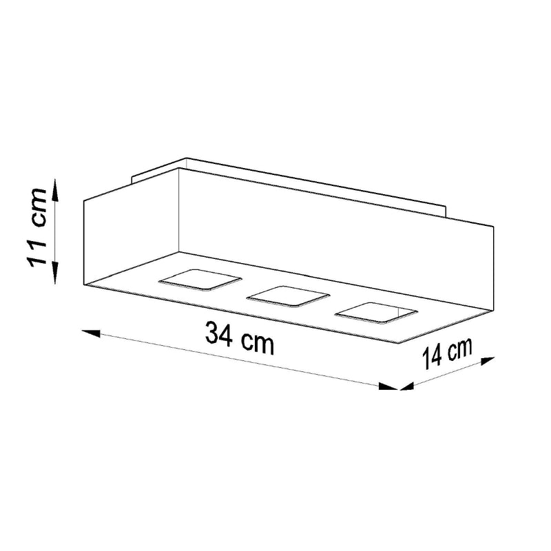 MONO 3 plafondlamp wit