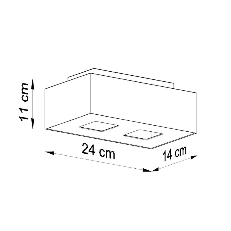 MONO 2 plafondlamp zwart