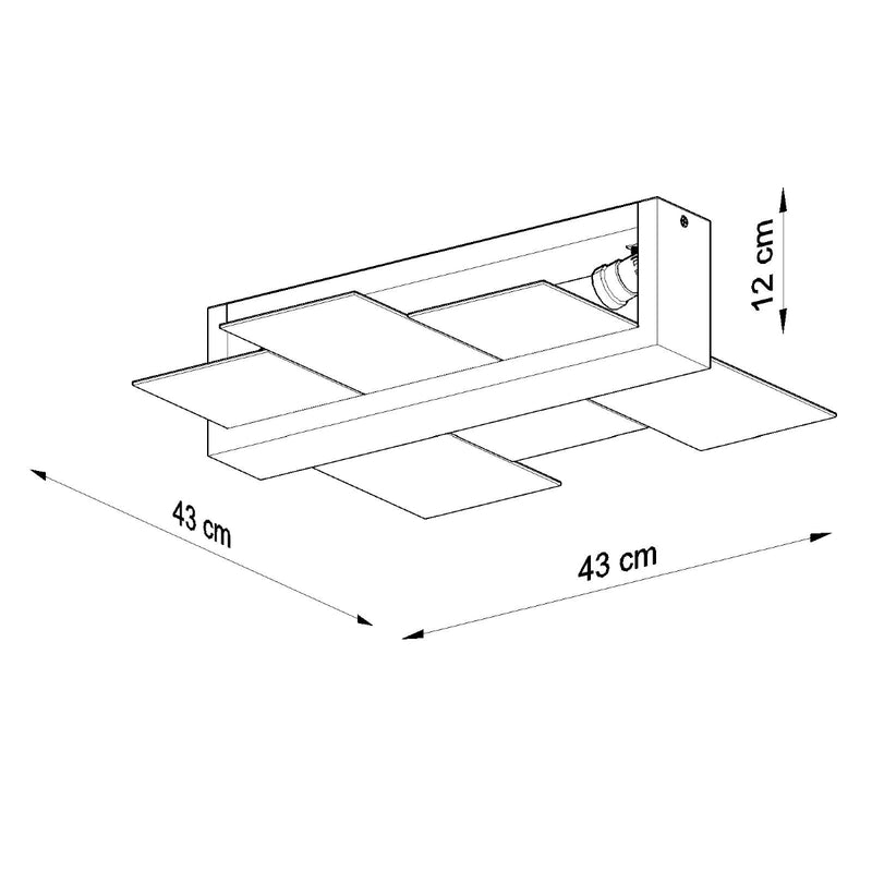 Ceiling light FENIKS 2 natural wood