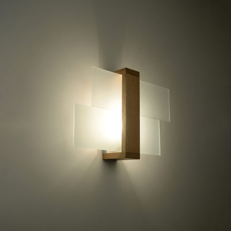 Wall light FENIKS 1 natural wood