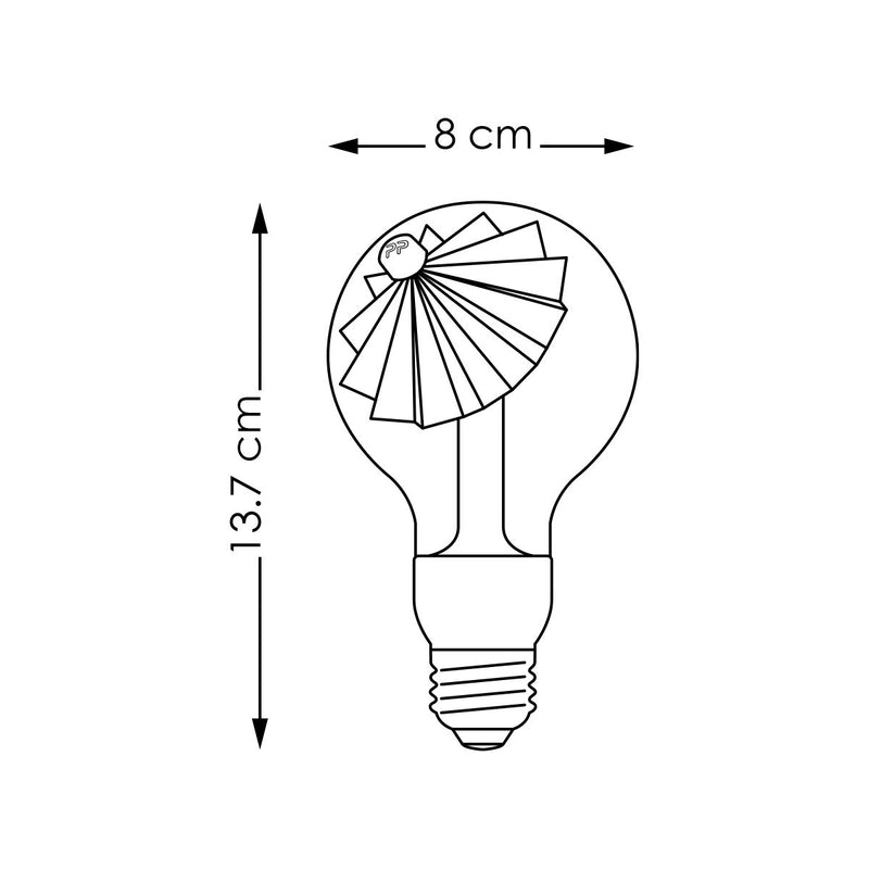 Home Sweet Home LED-Lampe Umbrella silber G80 E27 3W 220Lm 2700K