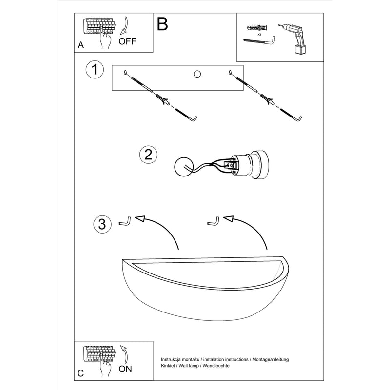 OSKAR ceramic wall light