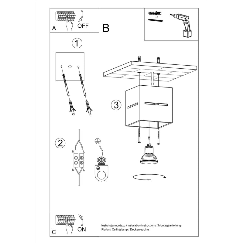 LOBO plafondlamp zwart