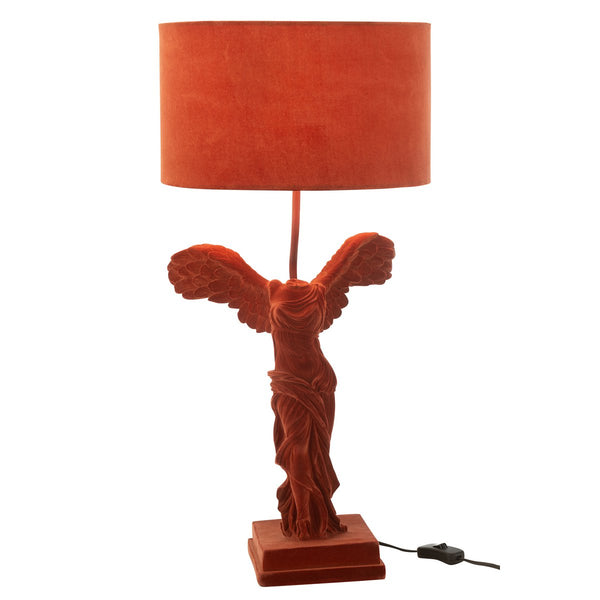 Bordeaux table lamp with Greek angel figure