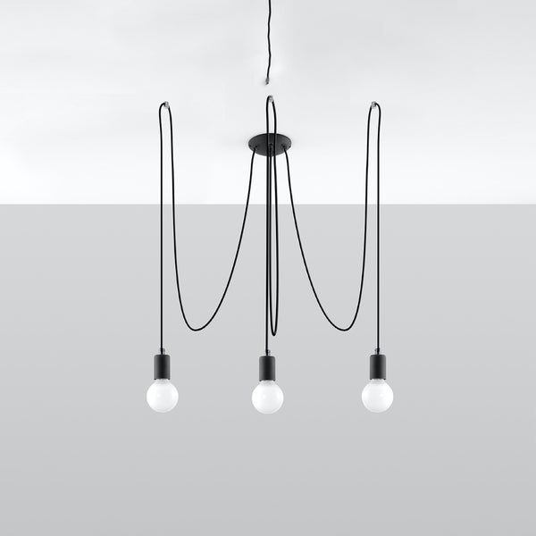 Chandelier EDISON 3 black