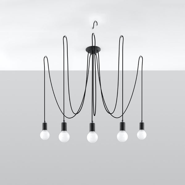 Chandelier EDISON 5 black