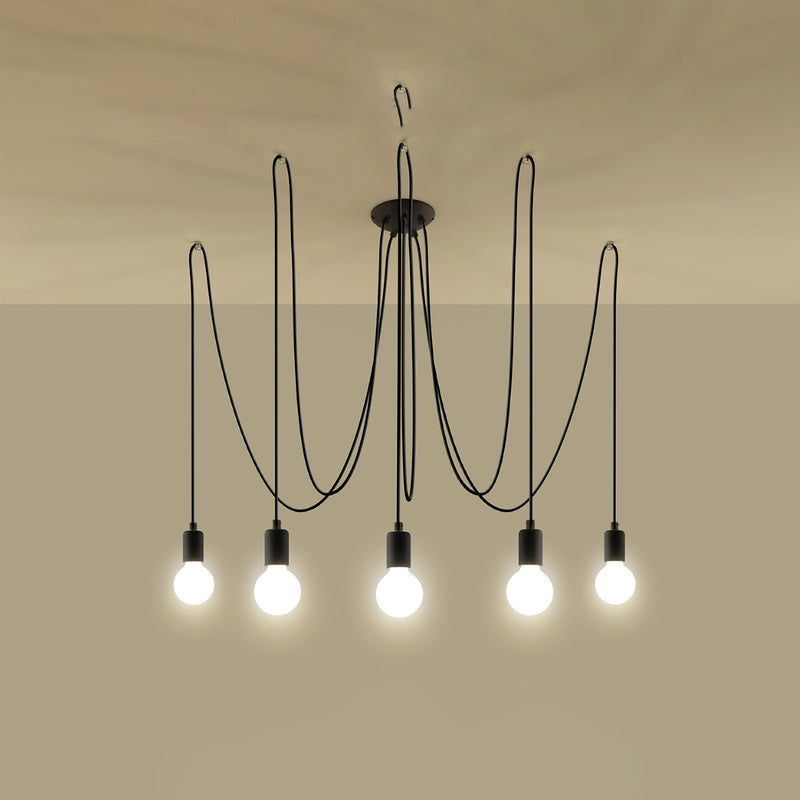 Chandelier EDISON 5 black