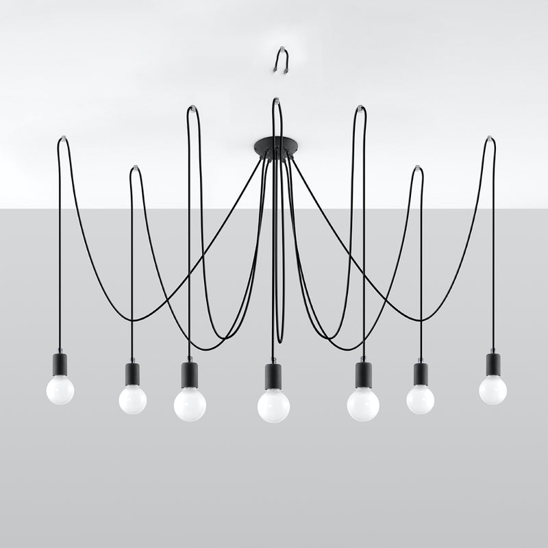 Chandelier EDISON 7 black