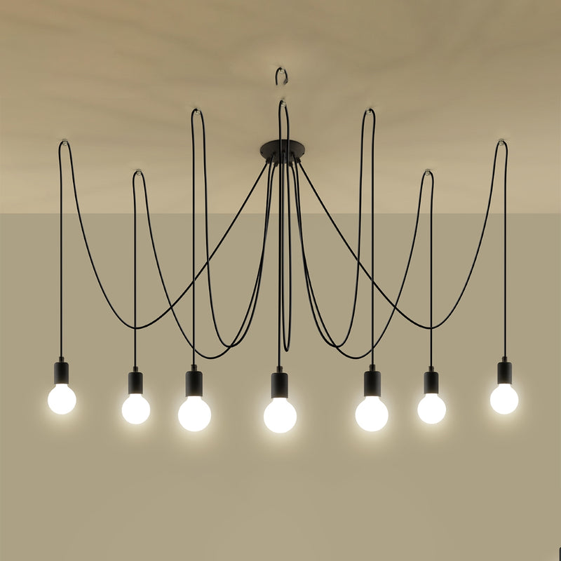 Chandelier EDISON 7 black