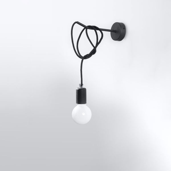 Wandlamp EDISON zwart