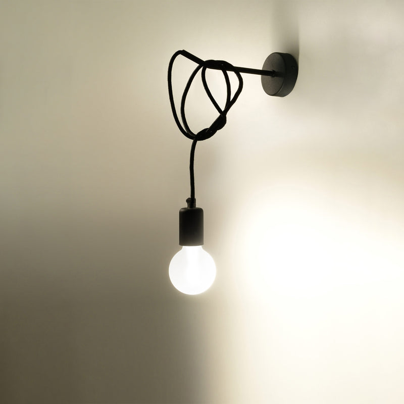 Wandlamp EDISON zwart