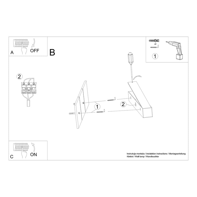 Wall light PINNE 67 white