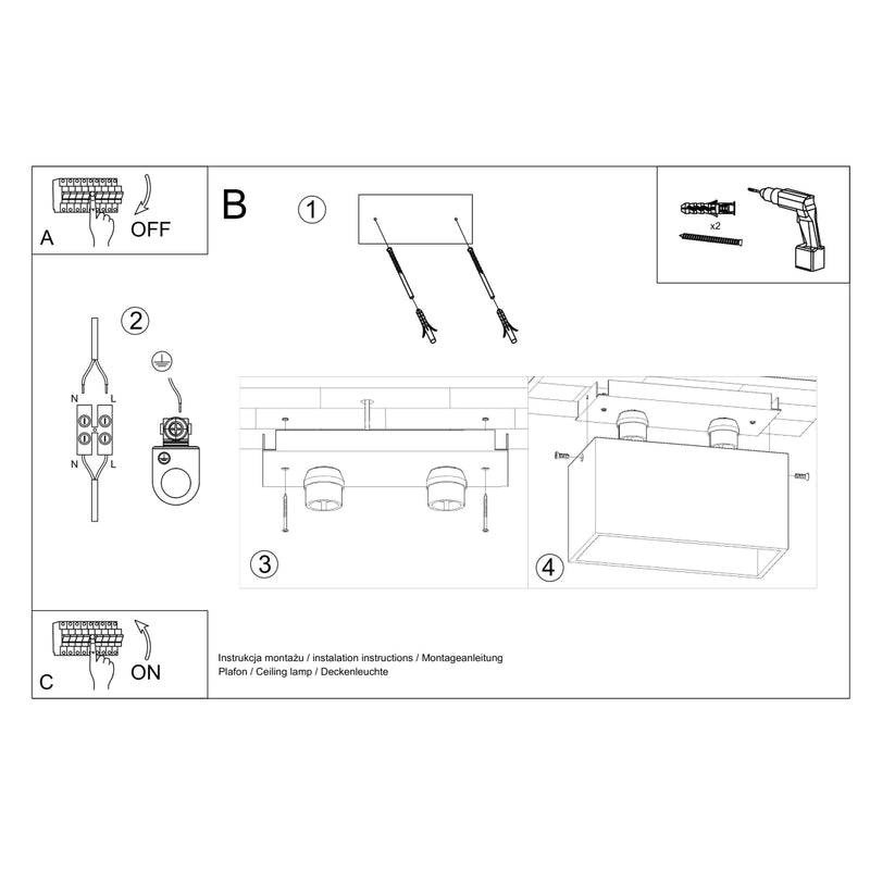 QUAD plafondlamp wit