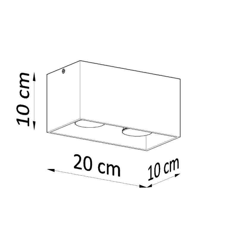 QUAD plafondlamp zwart