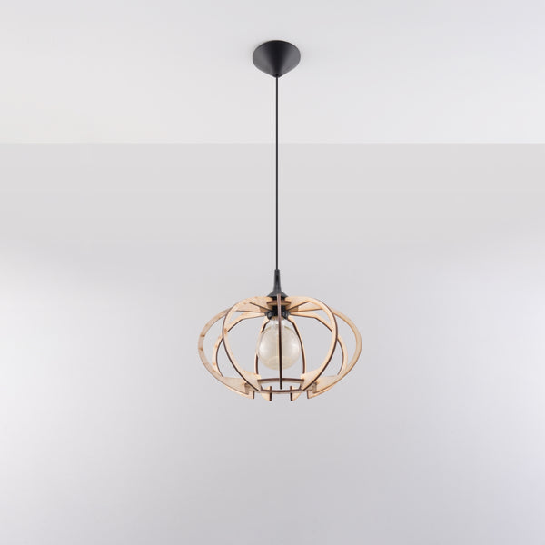 MANDELINO hanging light natural wood