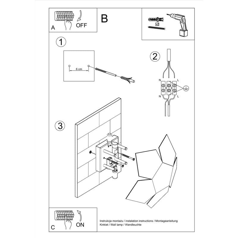 Wall light PENTA white