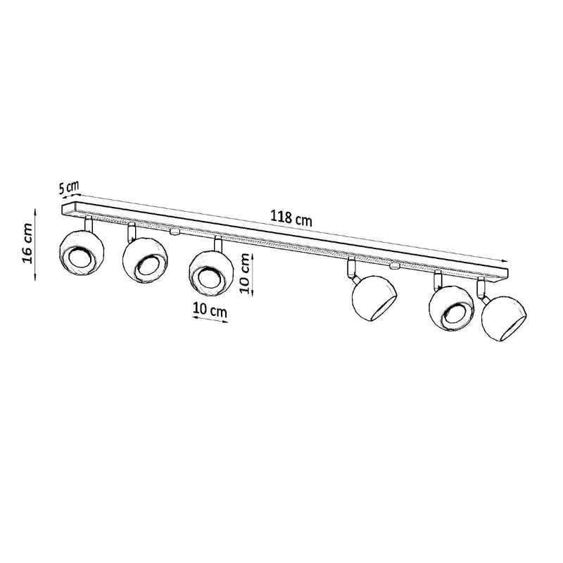 Deckenleuchte OCULARE 6L weiß