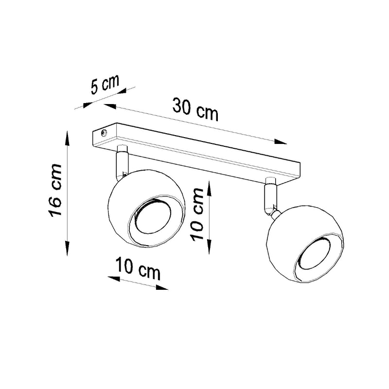 OCULARE 2 plafondlamp zwart