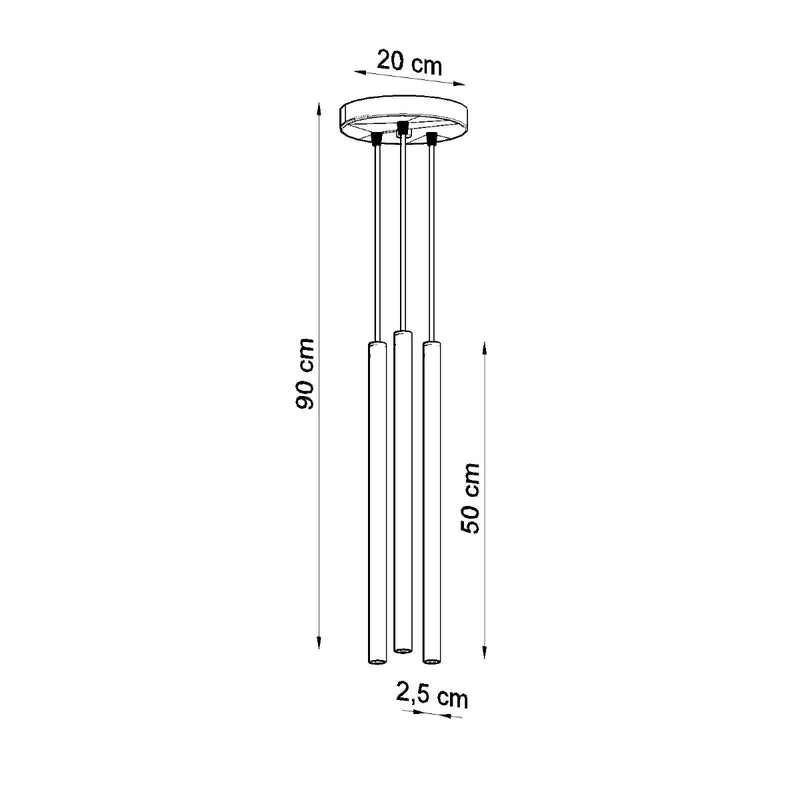 PASTELO 3P hanglamp wit