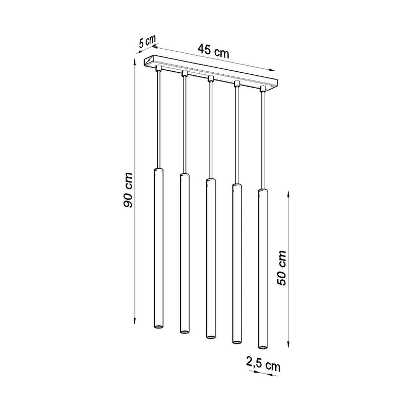 PASTELO 5 hanglamp wit