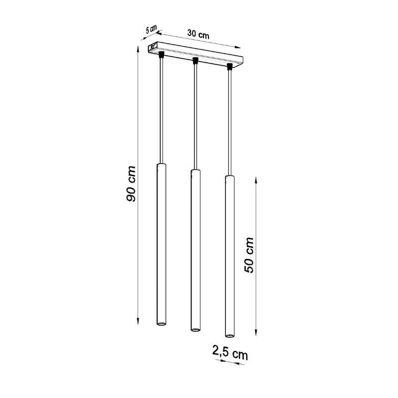 PASTELO 3 hanglamp zwart