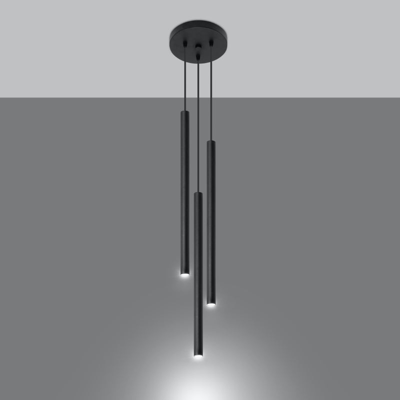 PASTELO 3P hanging light black