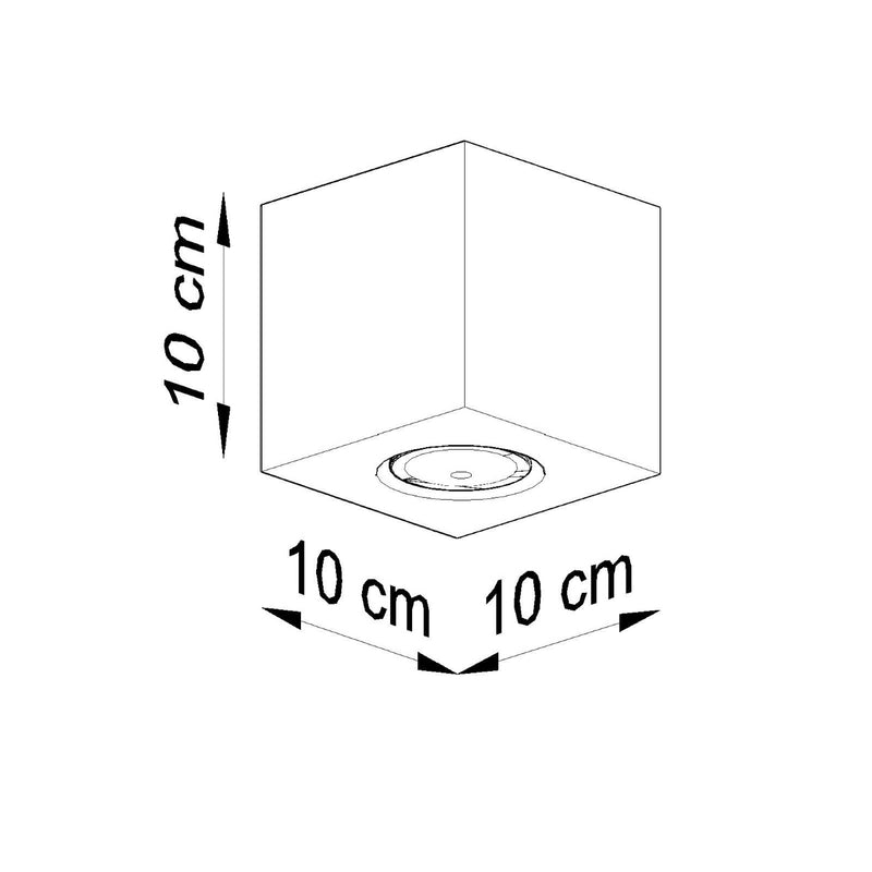 QUAD betonnen plafondlamp