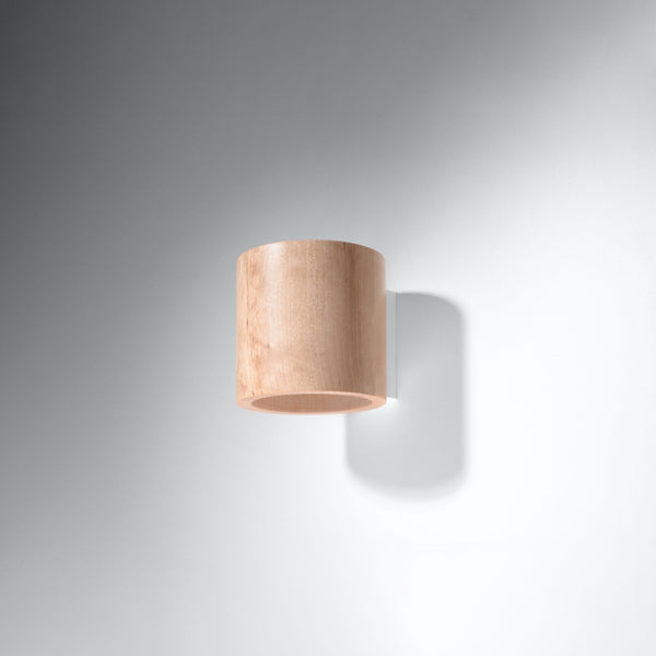 Wall light ORBIS natural wood