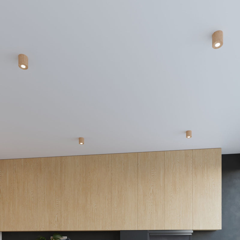 Ceiling light ORBIS natural wood