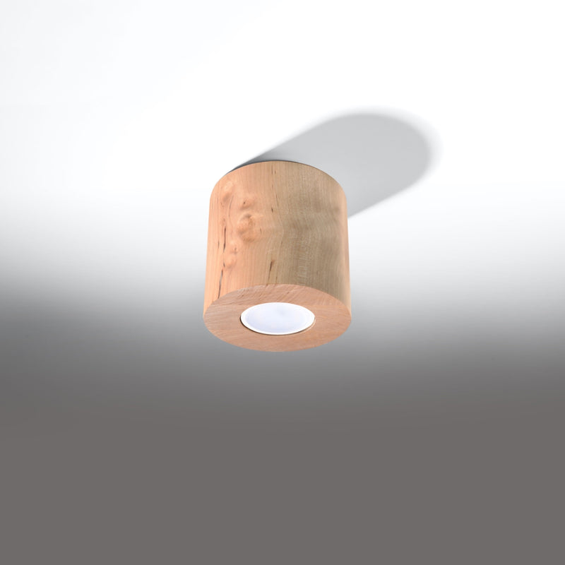 Plafondlamp ORBIS natuurlijk hout