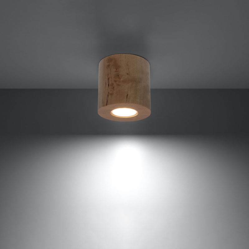 Ceiling light ORBIS natural wood