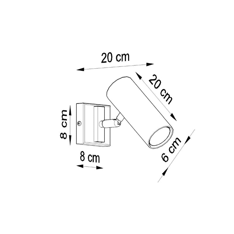 DIREZIONE wandlamp wit