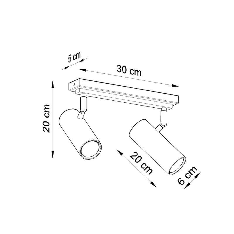 Ceiling light DIREZIONE 2 white