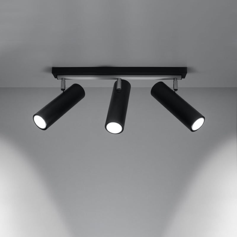 Ceiling light DIREZIONE 3 black