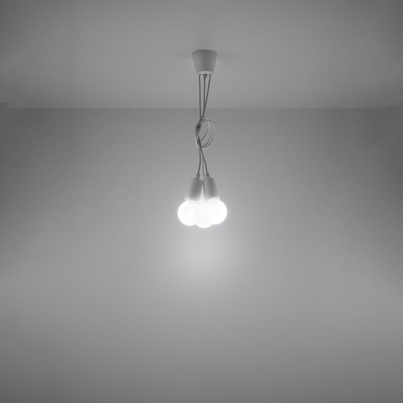 DIEGO 3 hanging light white