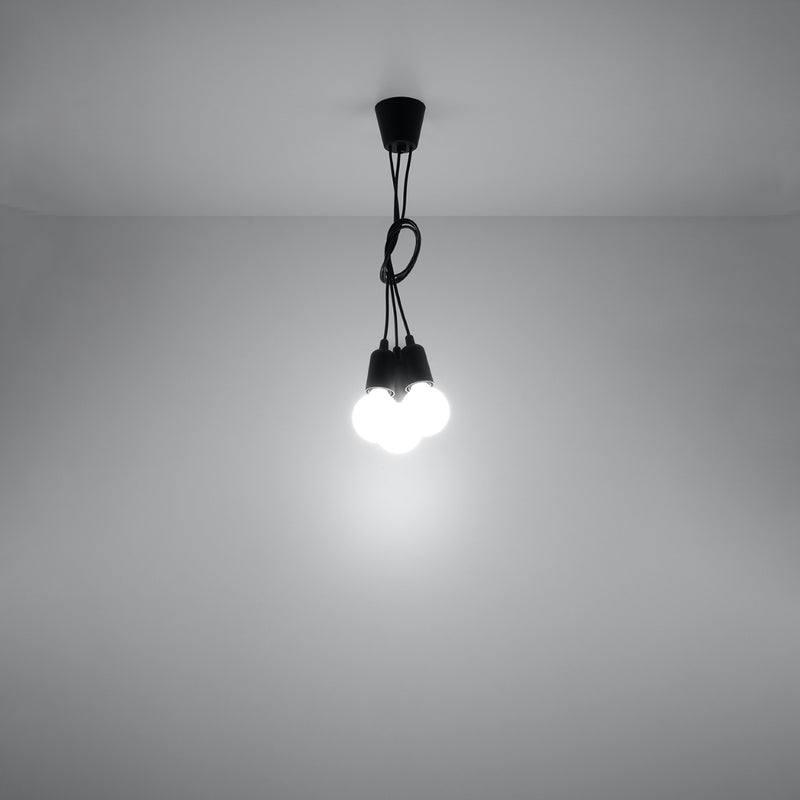 DIEGO 3 hanging light black