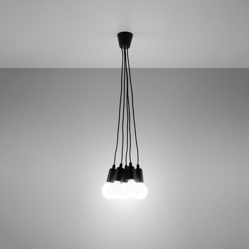 DIEGO 5 hanglamp zwart