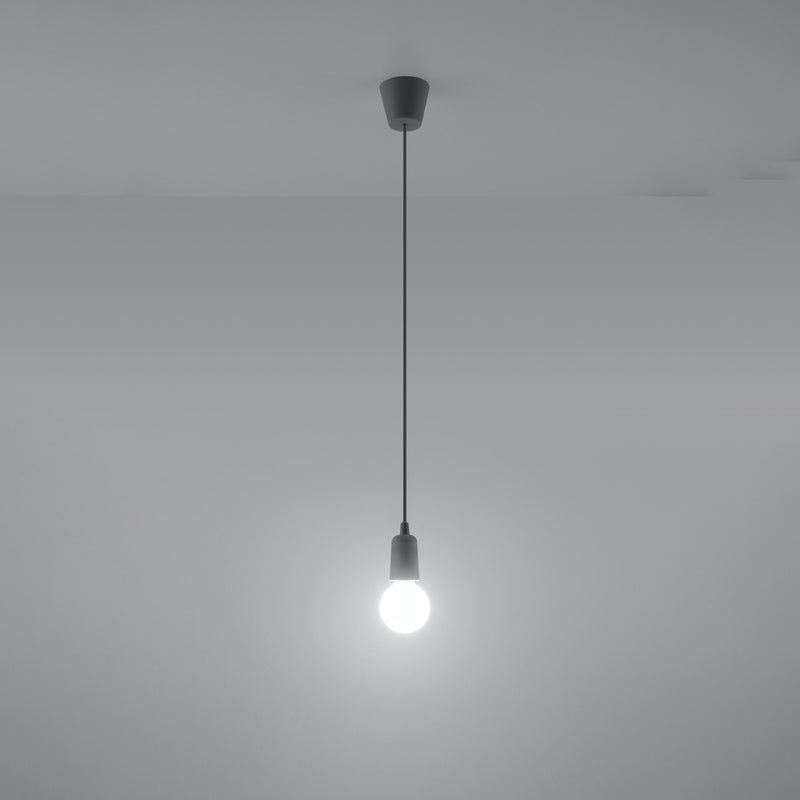 DIEGO 1 hanglamp lichtgrijs