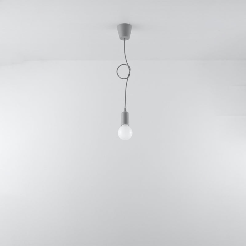 DIEGO 1 hanglamp lichtgrijs